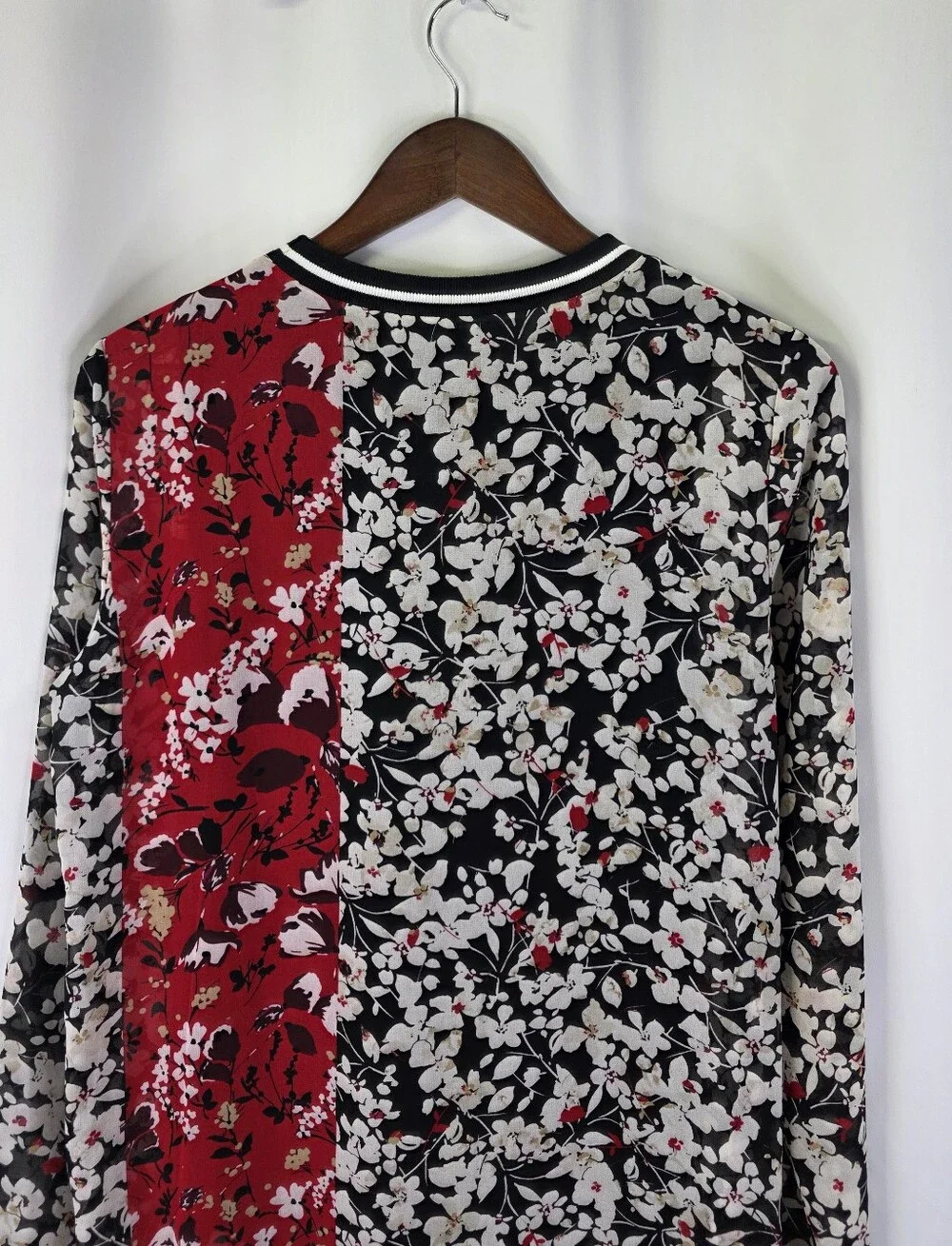 Calvin Klein Womens Size Med Floral Sheer Lined Crew Neck Tunic Dress Multicolor - Picture 12 of 16